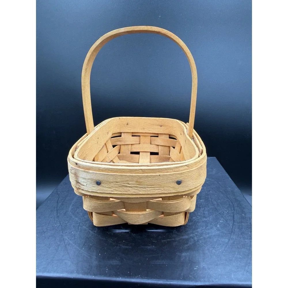 Longaberger 2000 Lavender Booking Basket Signed 🌸🧺